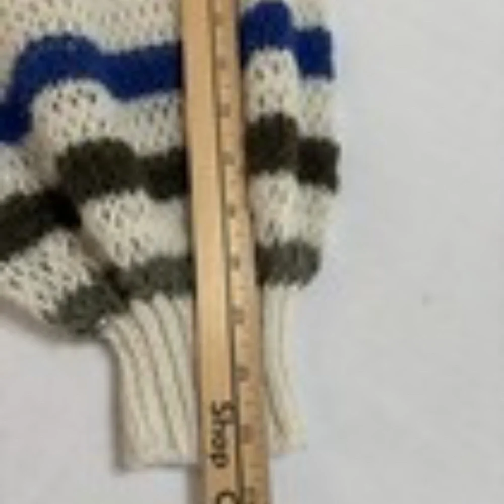 SOLD. Please DO NOT BUY.   Aerie Cardigan Sweater Woman Sz Large White Blue - Picture 10 of 12